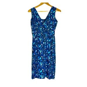 VTG 50s Party Cocktail Dress Midi Cotton Handmade Vintage 1950s